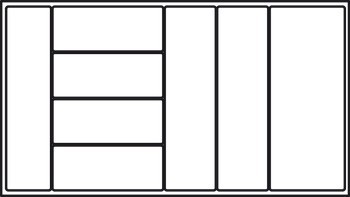 Vložka pro příbory, jmenovitá délka 500 mm, pro zaříznutí na míru