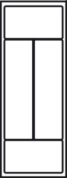 Vložka pro příbory, jmenovitá délka 550 mm, pro zaříznutí na míru