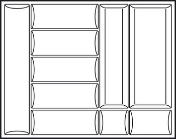 Vložka pro příbory, Jmenovitá délka 600 mm, řezání podle vlastních požadavků