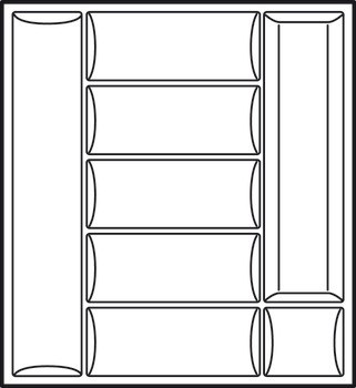 Vložka pro příbory, Jmenovitá délka 600 mm, řezání podle vlastních požadavků
