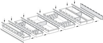 Vložka pro příbory, Pro systémy zásuvkových výsuvů s bočnicí Blum Legrabox