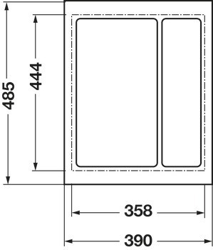 Vložka pro příbory, univerzální, pro zaříznutí na míru, hlubokotažená