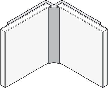 Vnitřní rohový profil, Häfele AluSplash®, hliník