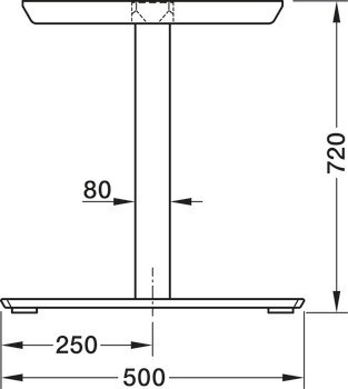 Volné spojení stolové nohy, Häfele Officys TF601 Work Solid