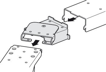 Volně tvarovaný spoj, pro Häfele Officys Te651