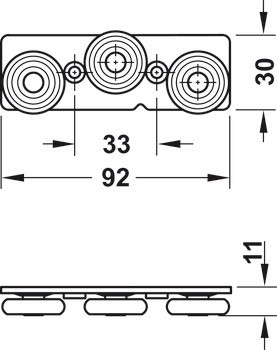 Vozík, pro lineární výsuvy 37 mm, nosnost až 115 kg