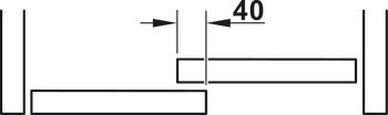 Vozíky, k nacvaknutí, výškové nastavení ±1,5 mm, Häfele Slido F-Line11 12A, Infront