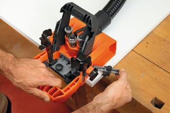 Vrtací přípravek, Blum, Ecodrill, pro vyvrtání ve vzoru vrtání pro závěs