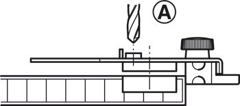 Vrtací přípravek, Pro postranní montážní otvory pro nábytkové závěsy Clip Top Inserta