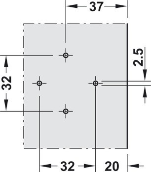 Vrtací přípravek, Pro postranní montážní otvory pro nábytkové závěsy Clip Top Inserta