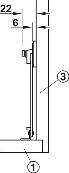 Výklop, s brzdným mechanismem, pro dřevěné výklopy, nastavitelný brzdicí efekt, se zajišťovací funkcí