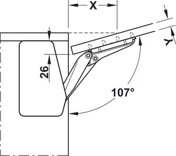 Výklopné kování, Free Flap 1.7