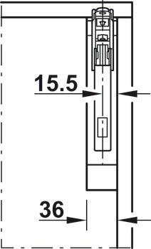 Výklopné kování, Häfele Free flap 3.15, sada