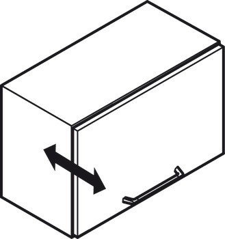 Výklopné kování, Häfele Free flap H 1.5 – celoplastová verze, individuální sada pro jednostrannou aplikaci