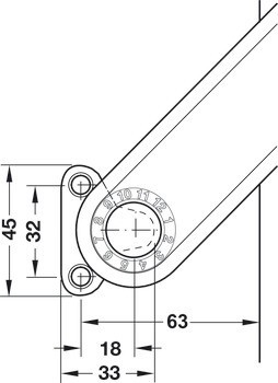 Výklopné kování, Häfele Free flap H 1.5 – celoplastová verze, individuální sada pro jednostrannou aplikaci