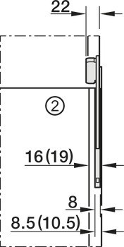 Výklopné kování, Häfele Free Slim flap 1.10 push