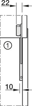 Výklopné kování, Häfele Free Slim flap 1.10 push