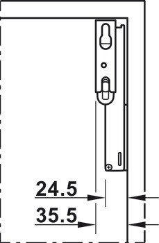 Výklopné kování, Häfele Free space 1.11, s úchytkou