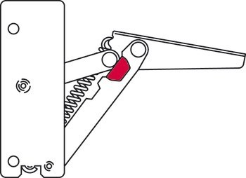 Výklopné kování, pro jednodílné výklopy ze dřeva nebo s širokým hliníkovým rámečkem