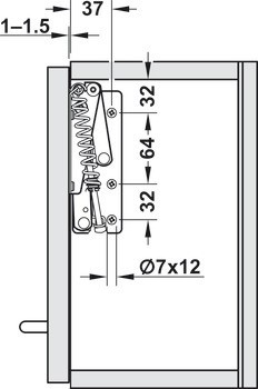 Výklopné kování, pro jednodílné výklopy ze dřeva nebo s širokým hliníkovým rámečkem