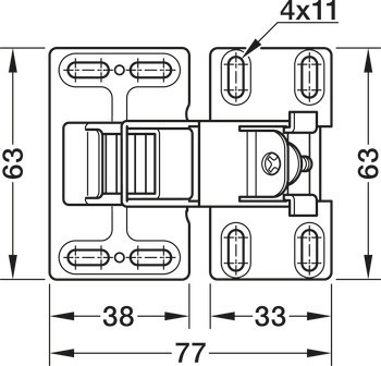 Výklopný závěs, Free CH 600, pro výklopy s hmotností do 2,1 kg