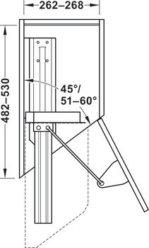 Výsuv, Kesseböhmer Dispensa Tandem Diagonal Junior