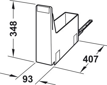 Výsuv pro čisticí prostředky, 1 x 4,5 litru, Franke Cube 10