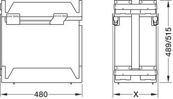 Výsuv spodní skříňky, Häfele Utensio ST10 Plus Larder Base