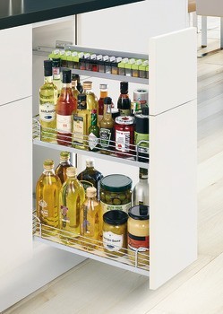 Výsuv spodní skříňky, Kesseböhmer Comfort II, plnovýsuv s mechanismem tlumeného dotahu