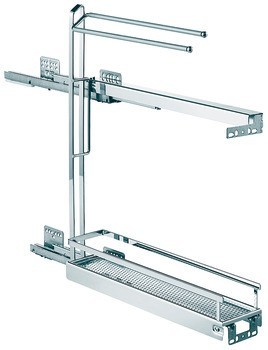 Výsuvný věšák na ručníky, Kesseböhmer No. 15, plnovýsuv s mechanismem tlumeného dotahu