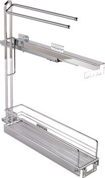 Výsuvný věšák na ručníky, Kesseböhmer No. 15, plnovýsuv s mechanismem tlumeného dotahu