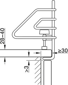 Zábrana u varné desky, ocel, dětská pojistka