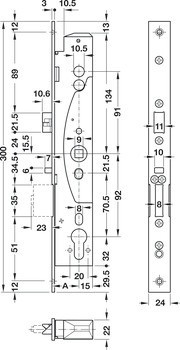Zadlabací zámek, Mediátor, se samozamykáním