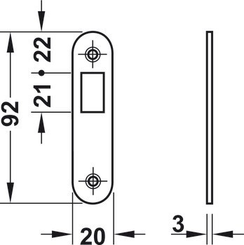 Zadlabací zámek, pro posuvné dveře, s kruhovou závorou, Startec, dozický klíč