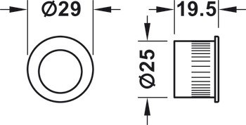 Zadlabací zámek, Pro posuvné dveře, s kruhovou závorou, Startec, Koupelna/WC, Backset 50 mm