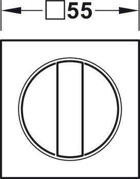 Zadlabací zámek, S kruhovou závorou, koupelna/WC