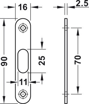 Zadlabací zámek, S kruhovou závorou, koupelna/WC