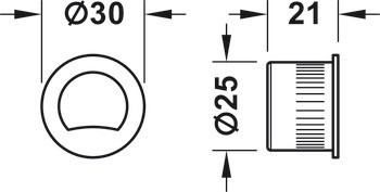 Zadlabací zámek, S kruhovou závorou, koupelna/WC