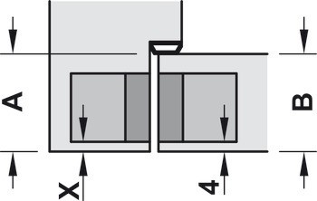 Zadlabací závěs, Simonswerk TECTUS TE 340 3D, skrytý, pro bezfalcové dveře do 80 kg