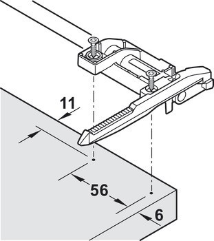 Zajišťovací mechanismus police, Pro výsuvy Movento a Tandem
