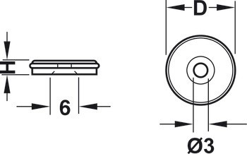 Základní element, kulatý, pro vložky ke kluzáku ⌀ 17–50 mm