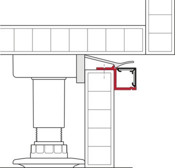 Tělo pro soklový profil, Häfele Loox5, profil 5111