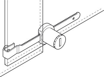 Zámek do skla, Häfele Symo, k nacvaknutí