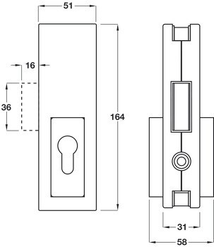Zámek, H, s PZ otvorem, Startec