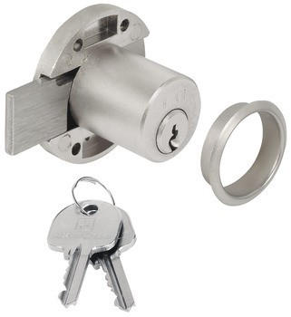 Zámek k přišroubování, Häfele Symo FM Pro, s pevnou vložkou s pinovými stavítky, standardní profil, individuální, backset 20 mm