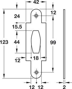 Zámek pro dvojčinné dveře, profilová vložka, se závorou, Startec