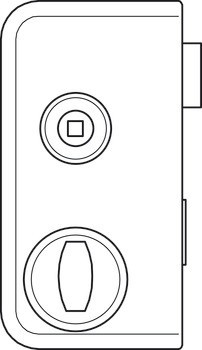 Zámek pro WC/koupelnu pro skleněné dveře, GHP 103, Startec