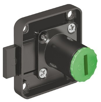 Zámek se závorou k přišroubování, Häfele Symo EC, backset 25 mm, vysunutí závory 8 mm, s délkou těla vložky od 22 mm do 45 mm