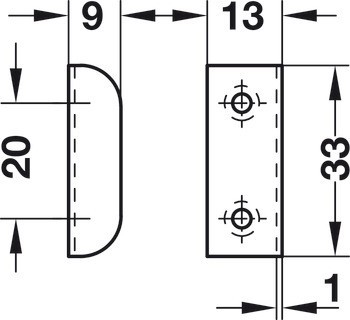 Zámek se závorou k přišroubování, PZ 60, backset 25 mm a 40 mm