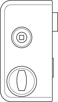 Zámek WC/koupelny na skleněné dveře, GHP 103, Startec